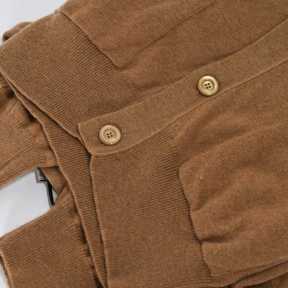 Gucci V-Neck Cardigan Embroidered GG Brown - Picture 6 of 12